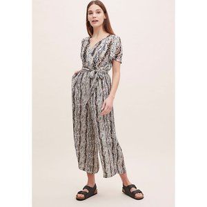 NWT Ethel Snake-Print Wrap Jumpsuit by Bl_nk